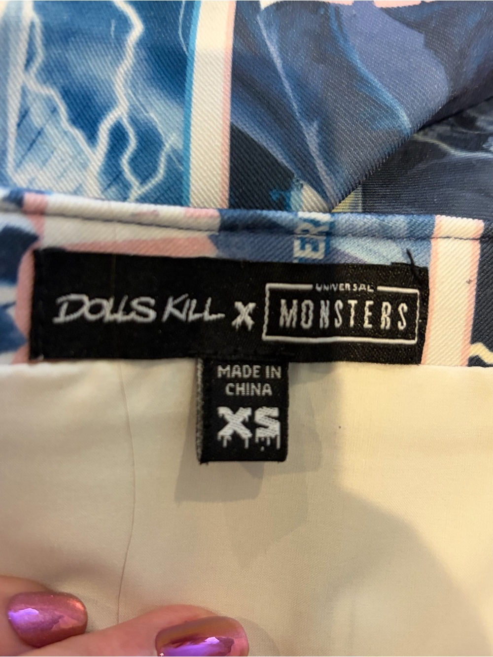 Women's Extra-Small Dolls Kill Universal Monsters Halloween Halter Dress - Picture 13 of 15